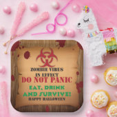 Zombie-Virus-Halloween-Party Pappteller (Party)