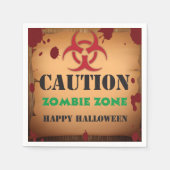 Zombie-Virus-Halloweenparty Serviette (Vorderseite)