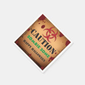 Zombie-Virus-Halloweenparty Serviette (Ecke)