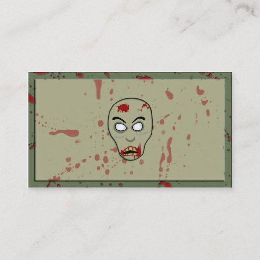 Zombie-Visitenkarten Visitenkarte (Rückseite)