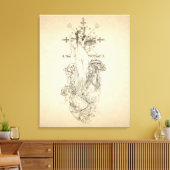 Zombie Voodoo Priestess Art Nouveau Leinwanddruck (Insitu (Wohnzimmer))