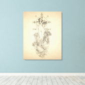 Zombie Voodoo Priestess Art Nouveau Leinwanddruck (Insitu (Holzboden))