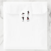 Zombie Walker Runder Aufkleber (Tasche)