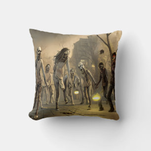 Zombie Walking Dead Horde Halloween Kissen