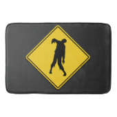 Zombie Warning Halloween Badematte (Vorderseite)