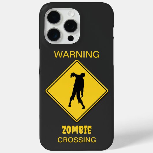 Zombie Warning Halloween Case-Mate iPhone Hülle (Rückseite)