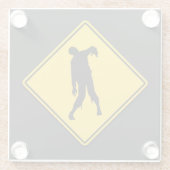 Zombie Warning Halloween Glasuntersetzer (Rückseite)