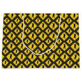 Zombie Warning Halloween Große Geschenktüte (Vorderseite)