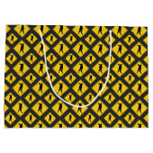 Zombie Warning Halloween Große Geschenktüte (Rückseite)