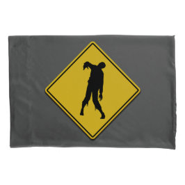Zombie Warning Halloween Kissenbezug