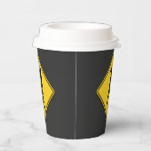 Zombie Warning Halloween Pappbecher (Rechts)