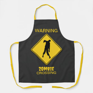 Zombie Warning Halloween Schürze