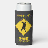 Zombie Warning Halloween Selters Dosenkühler (Seltzer Rückseite)