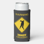 Zombie Warning Halloween Selters Dosenkühler (Seltzer Vorderseite)