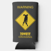 Zombie Warning Halloween Selters Dosenkühler (Rückseite)