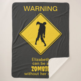 Zombie Warning Halloween Sherpadecke