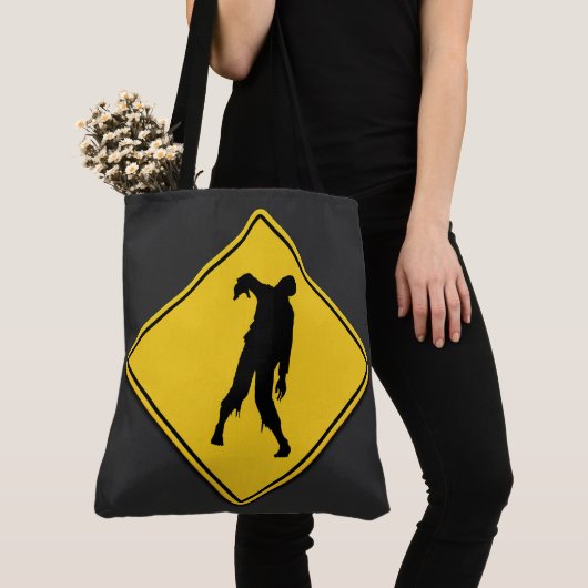 Zombie Warning Halloween Tasche (Von Nahem)