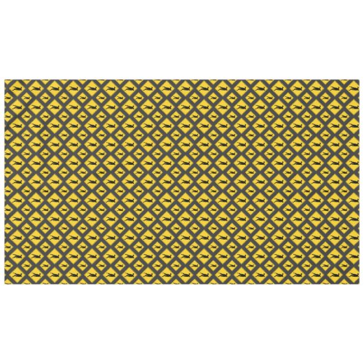 Zombie Warning Halloween Tischdecke (Vorderseite (Horizontal))