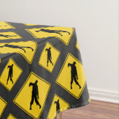 Zombie Warning Halloween Tischdecke (Beispiel)