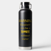 Zombie Warning Halloween Trinkflasche (Rückseite)