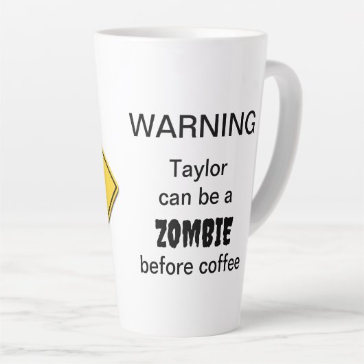 Zombie Warning Milchtasse (Rechte Ecke)