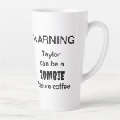 Zombie Warning Milchtasse (Rechts)
