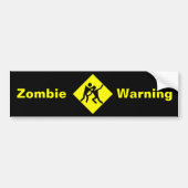 Zombie Warning Road Sign Autoaufkleber (Vorne)