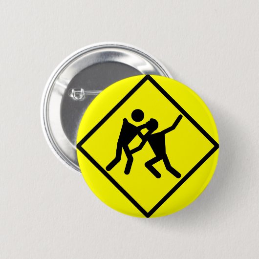 Zombie Warning Road Sign Button (Vorne & Hinten)