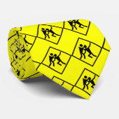 Zombie Warning Road Sign Krawatte (Gerollt)