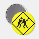 Zombie Warning Road Sign Magnet (Vorderseite/Rückseite)