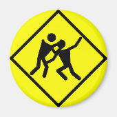 Zombie Warning Road Sign Magnet (Vorne)