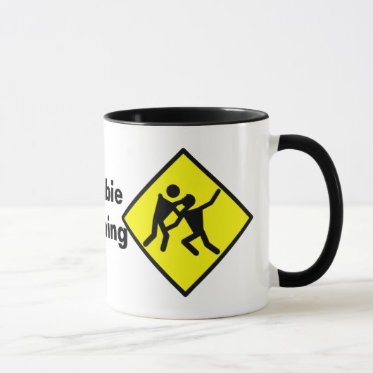 Zombie Warning Road Sign Tasse (Rechts)