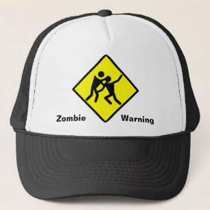 Zombie Warning Road Sign Truckerkappe