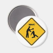 Zombie Warning Sign Magnet (Vorderseite/Rückseite)