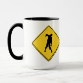 Zombie Warning Tasse (Links)