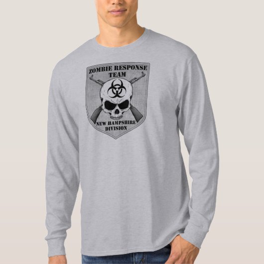 Zombie-Warteteam: New Hampshire-Abteilung T-Shirt (Vorderseite)
