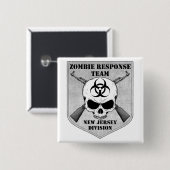 Zombie-Warteteam: New-Jersey Abteilung Button (Vorne & Hinten)