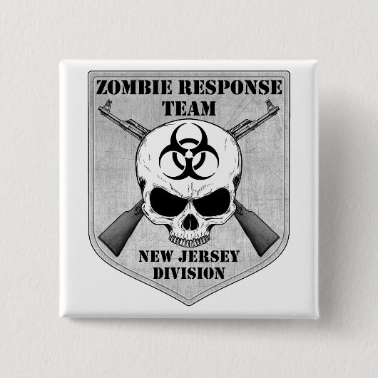 Zombie-Warteteam: New-Jersey Abteilung Button (Vorderseite)