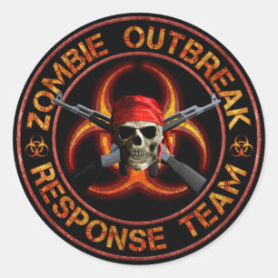 Zombie-Warteteam Runder Aufkleber