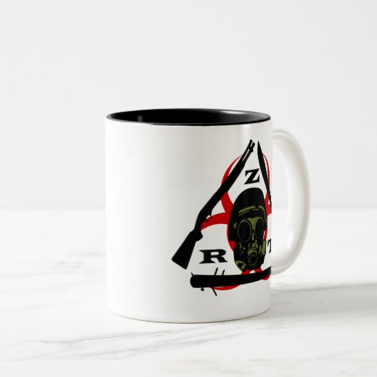 Zombie-Warteteam-Tasse Zweifarbige Tasse (VorderseiteRechts)