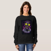 Zombie Wearing Sunglasses Premium Sweatshirt (Vorne ganz)