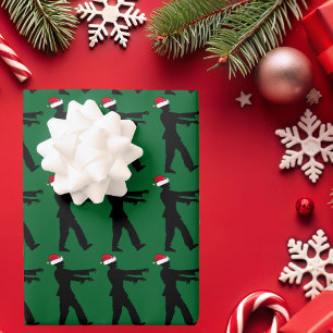 Zombie Weihnachten Coole Custom Horror Green Holid Geschenkpapier Set
