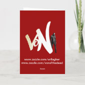 Zombie-Weihnachtsfeste Strümpfe Feiertagskarte (Rückseite)