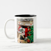 Zombie-WeihnachtsHorror-Tasse Zweifarbige Tasse (Links)