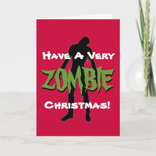 ZOMBIE Weihnachtskarte Feiertagskarte (Vorderseite)