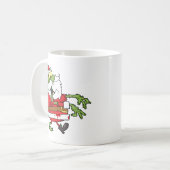 Zombie-Weihnachtsmann Kaffeetasse (Vorderseite Links)