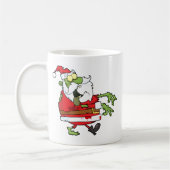 Zombie-Weihnachtsmann Kaffeetasse (Links)