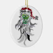Zombie Weihnachtsmann Keramikornament (Rechts)