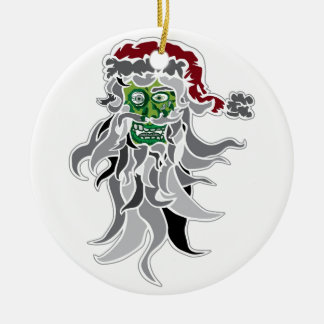 Zombie Weihnachtsmann Keramikornament