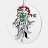 Zombie Weihnachtsmann Keramikornament (Links)